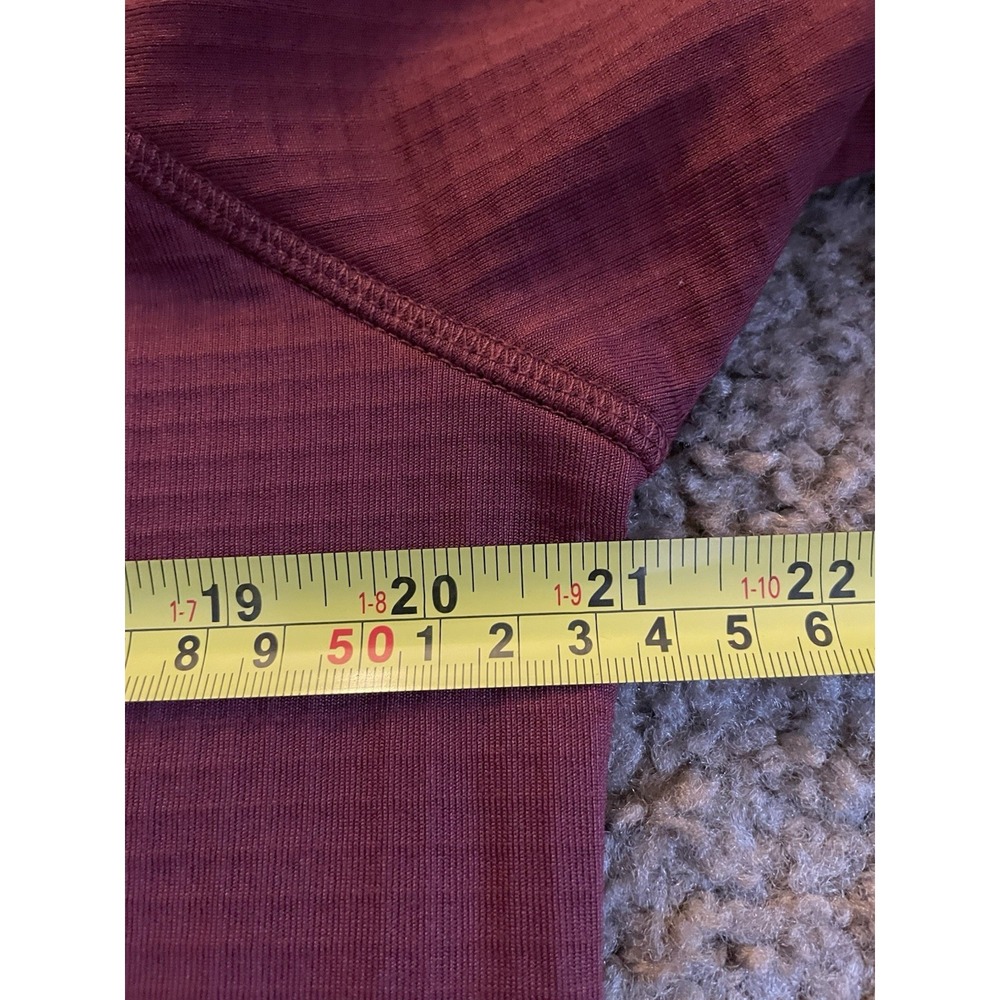 PR Run And Walk 1/4 Quarter Zip Waffle Knit Embroidered Logo Maroon Medium JBHS - Picture 7 of 11